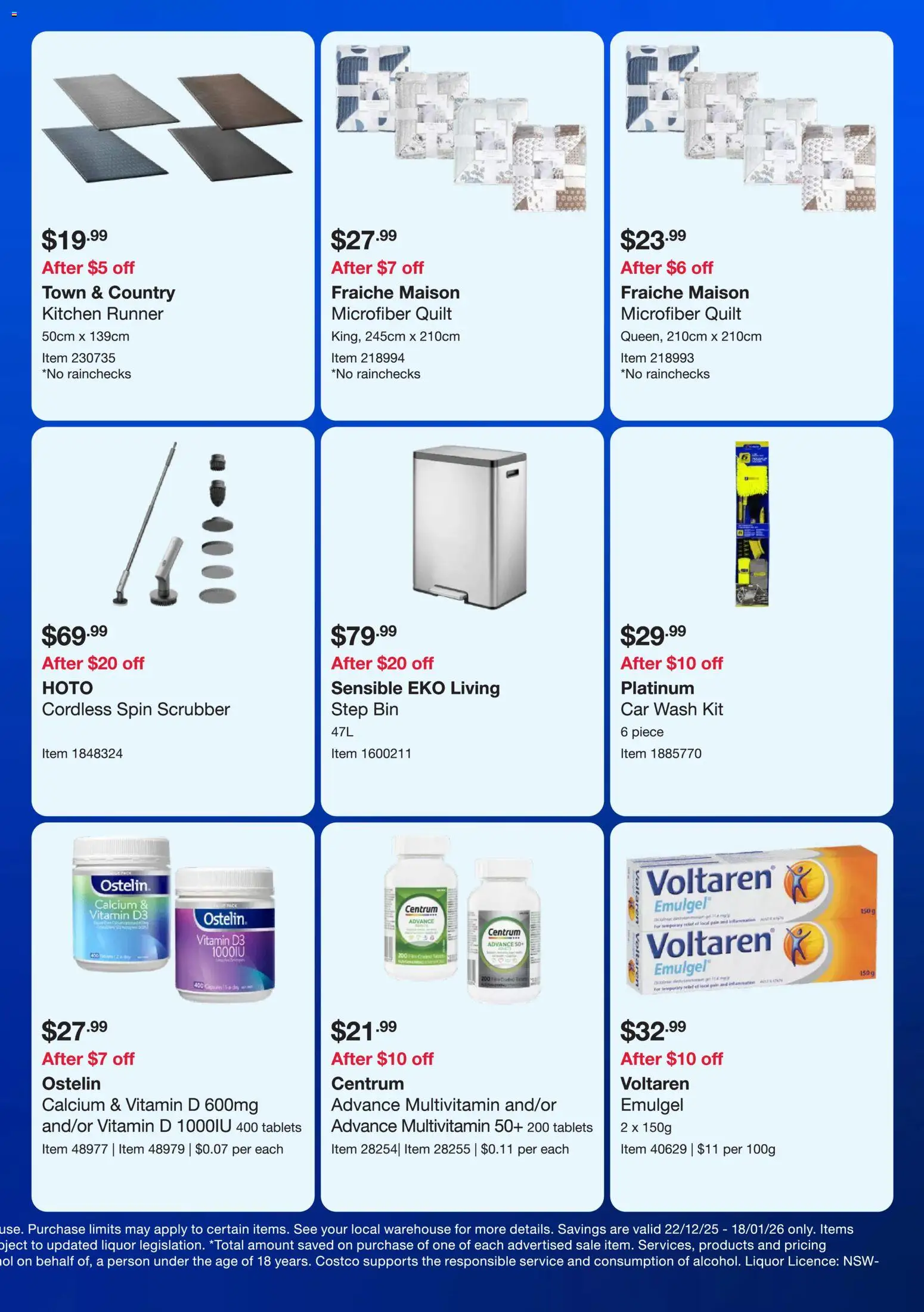 Costco Warehouse Savings - page 3- valid from 22/12/2025