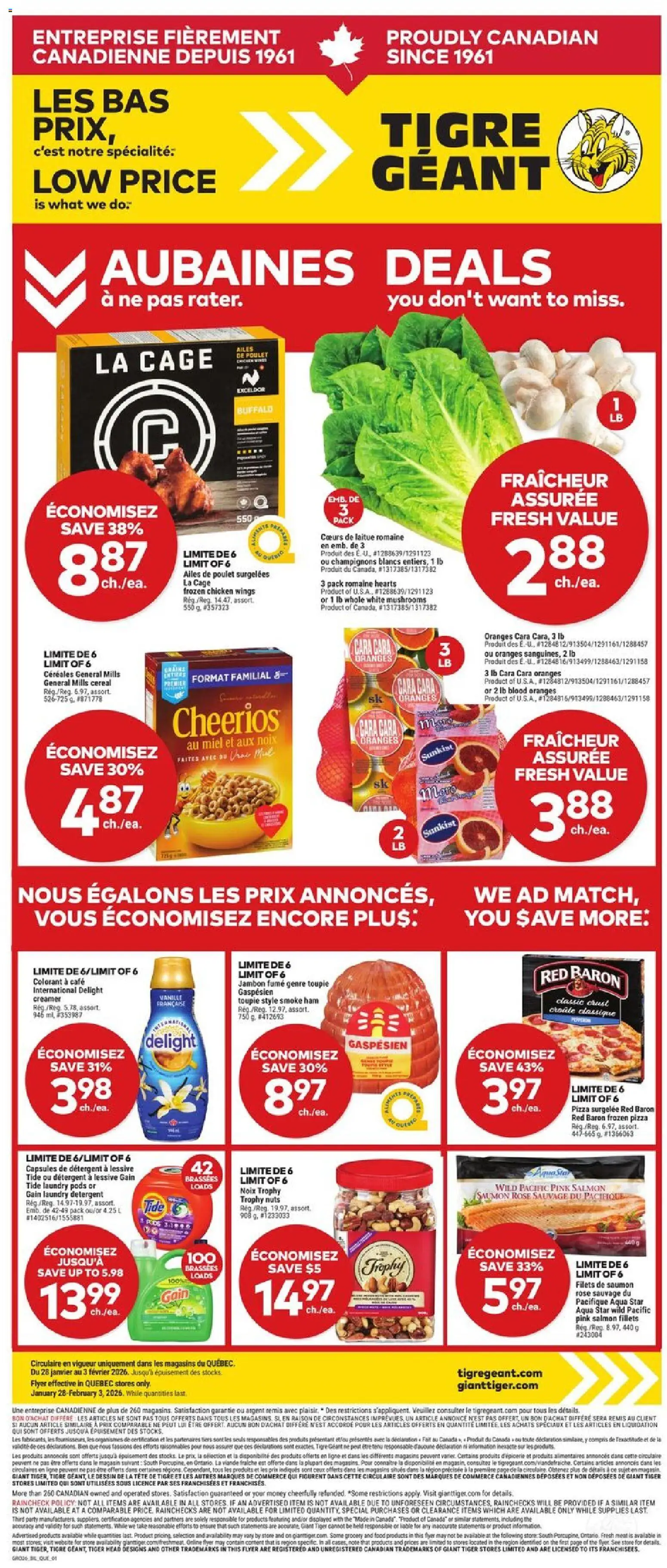 Giant Tiger weekly flyer / circulaire - page 1- valid from Jan 28, 2026