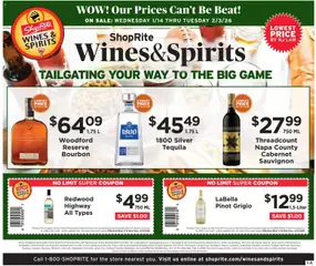 Preview ShopRite Wine & Spirits valid from 01/14/2026