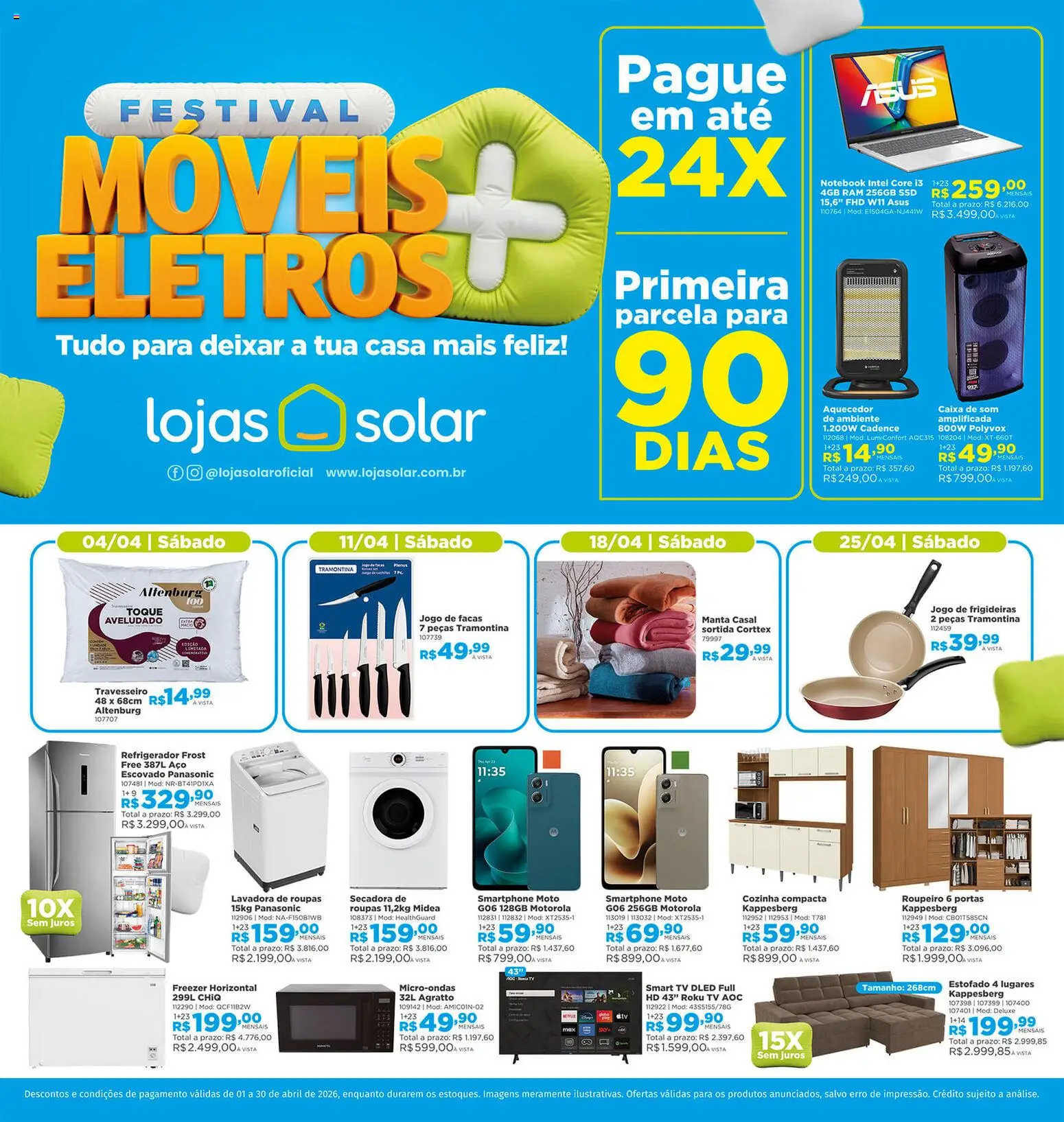 Lojas Solar - Ofertas atuais - página 1- válido a partir de 01/04/2026
