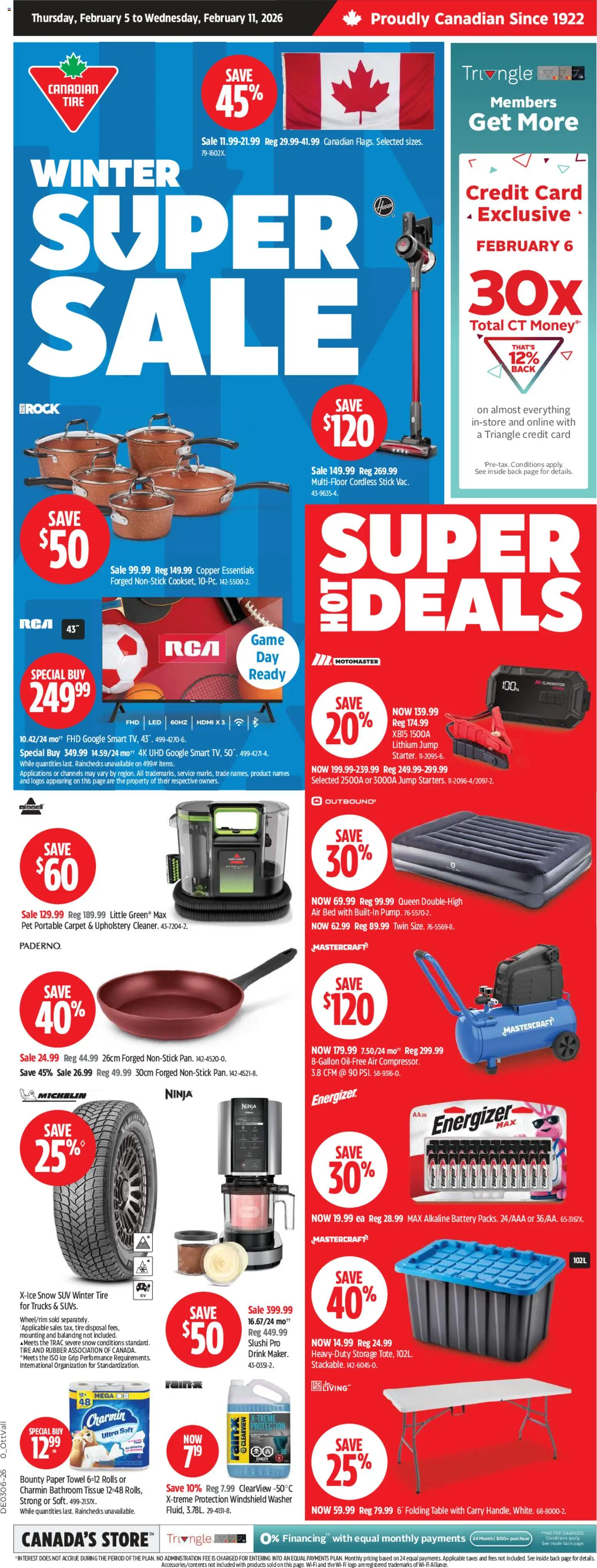 Canadian Tire weekly flyer - page 1- valid from Feb 5, 2026