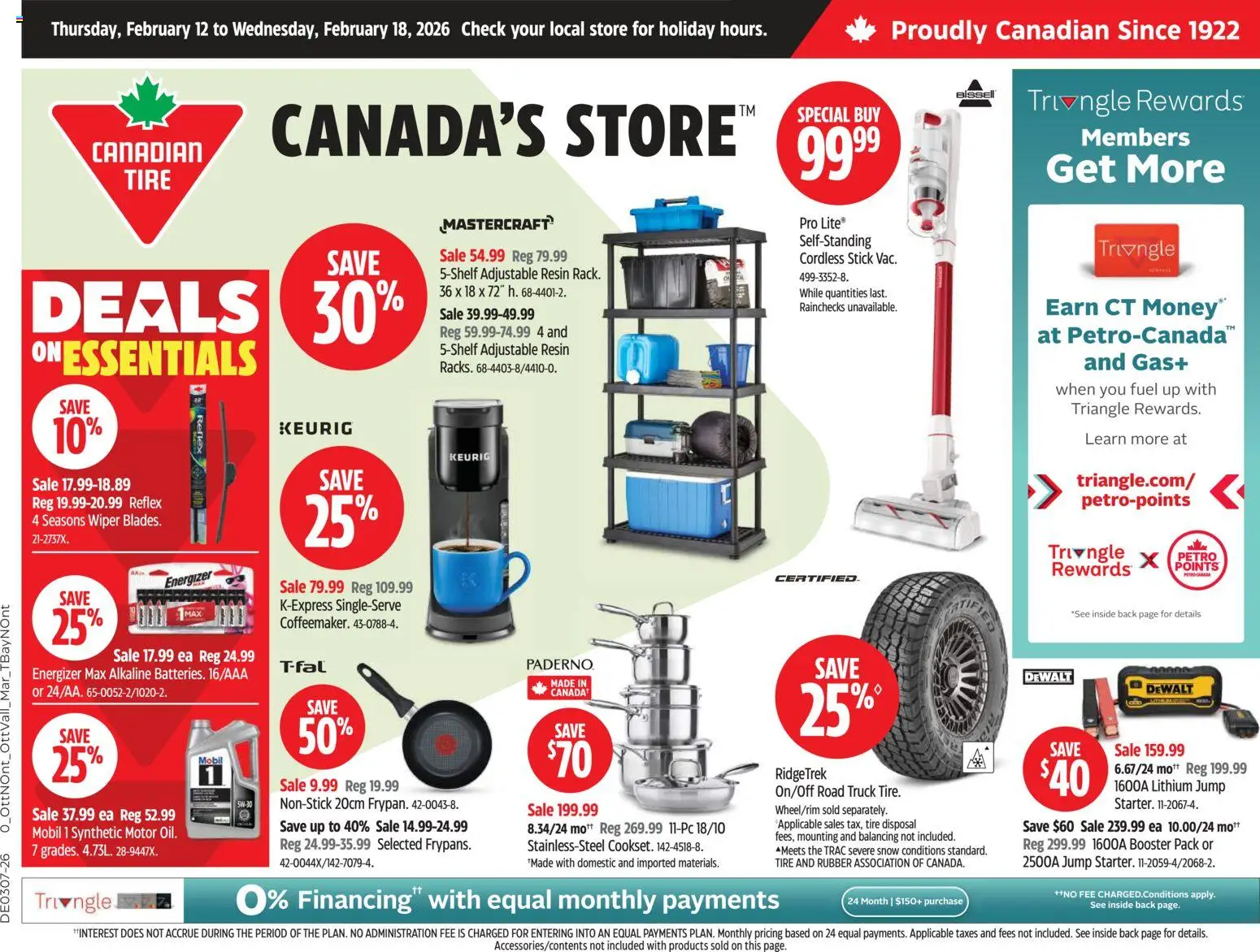 Canadian Tire weekly flyer - page 1- valid from Feb 12, 2026