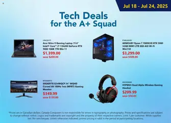 Preview Canada Computers - Weekly flyer valid from Jul 18, 2025