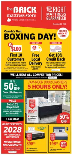Preview The Brick - Brick Mattress Store valid from Dec 23, 2025