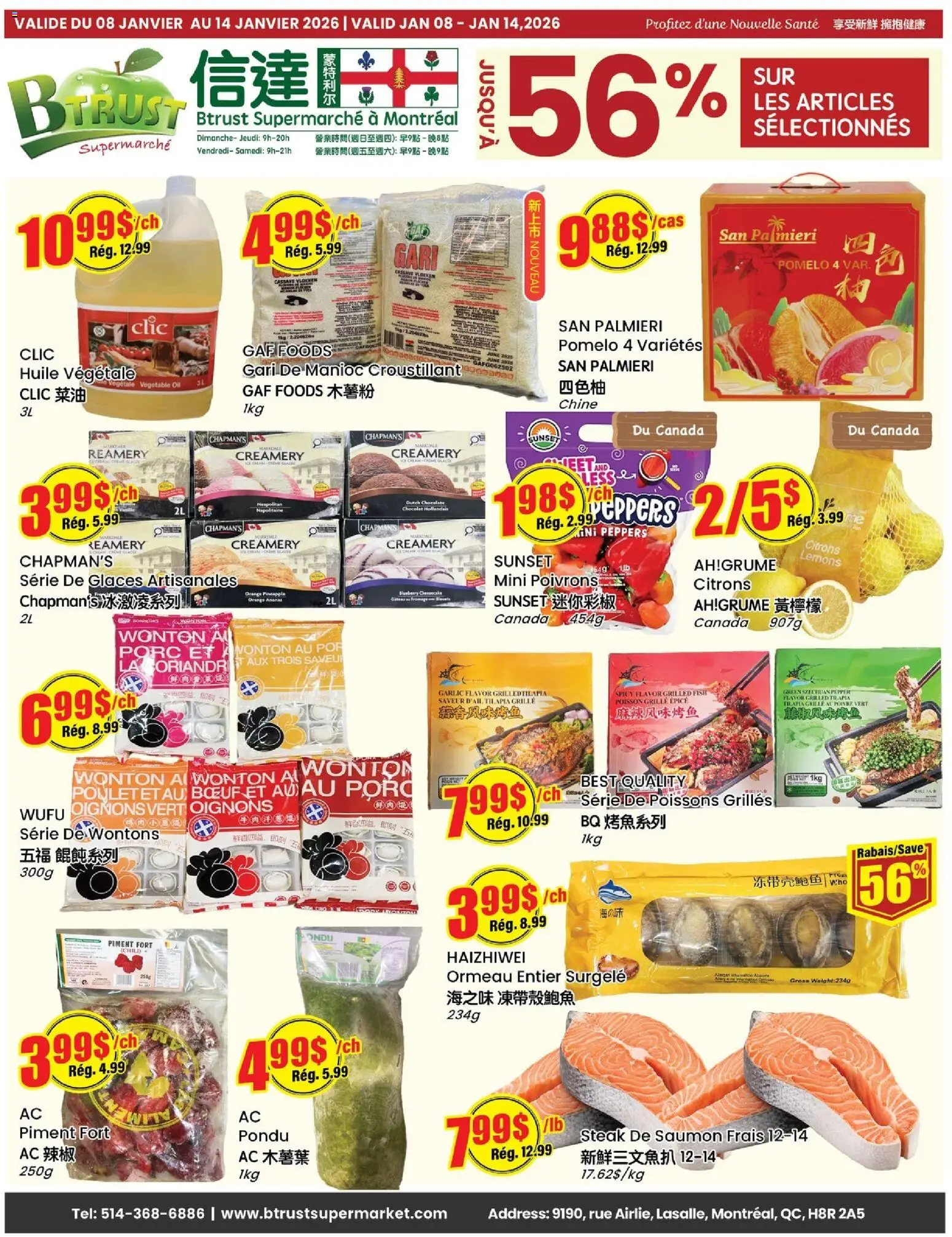 Btrust Supermarket weekly flyer / circulaire - page 1- valid from Jan 8, 2026