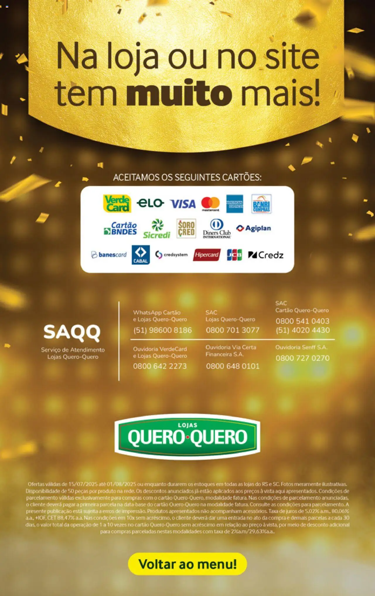 Lojas Quero-Quero - Ofertas atuais - página 49- válido a partir de 15/07/2025
