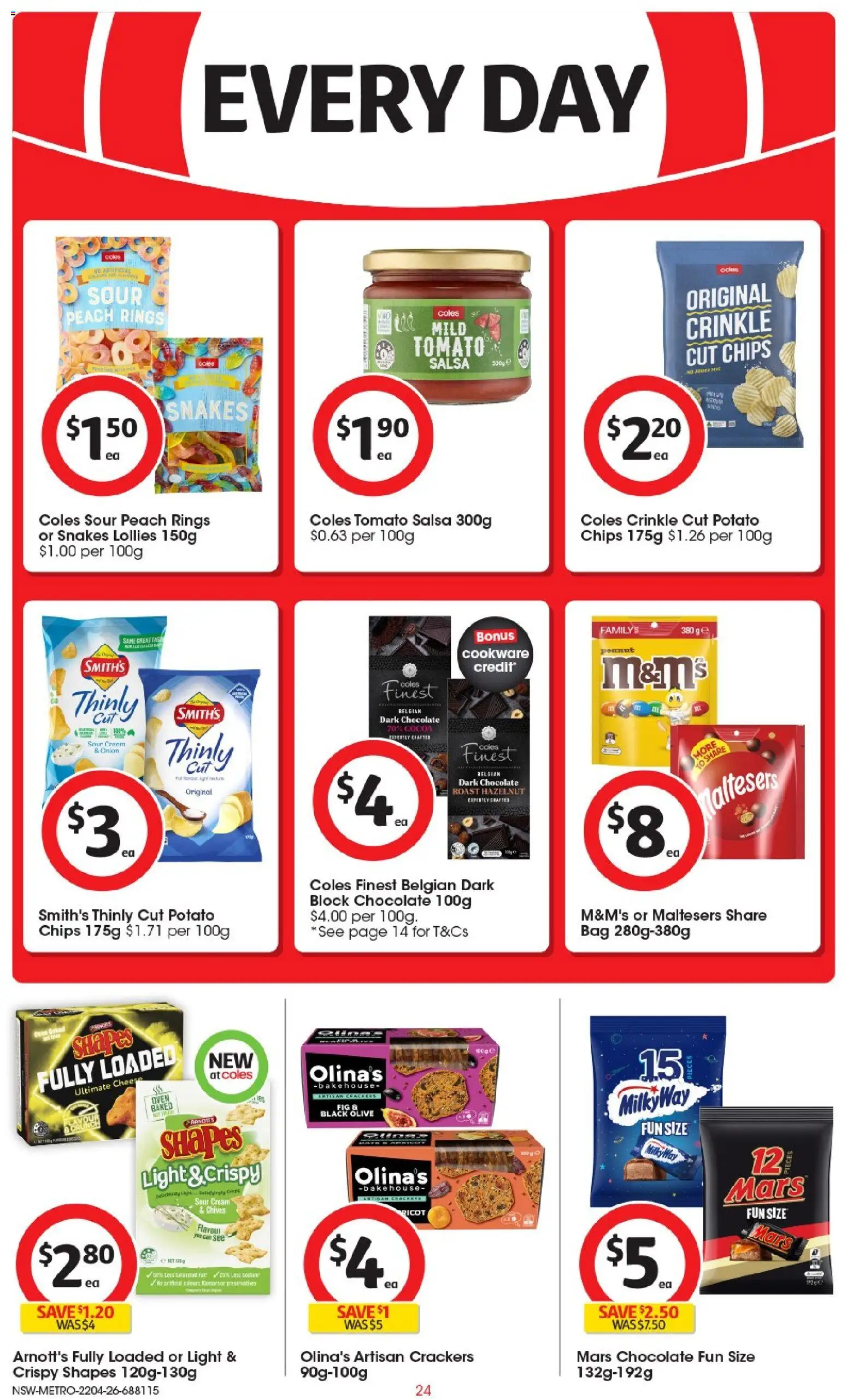 Coles catalogue  - page 24- valid from 22/04/2026