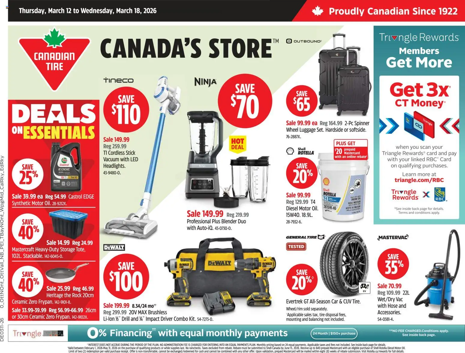 Canadian Tire weekly flyer - page 1- valid from Mar 12, 2026