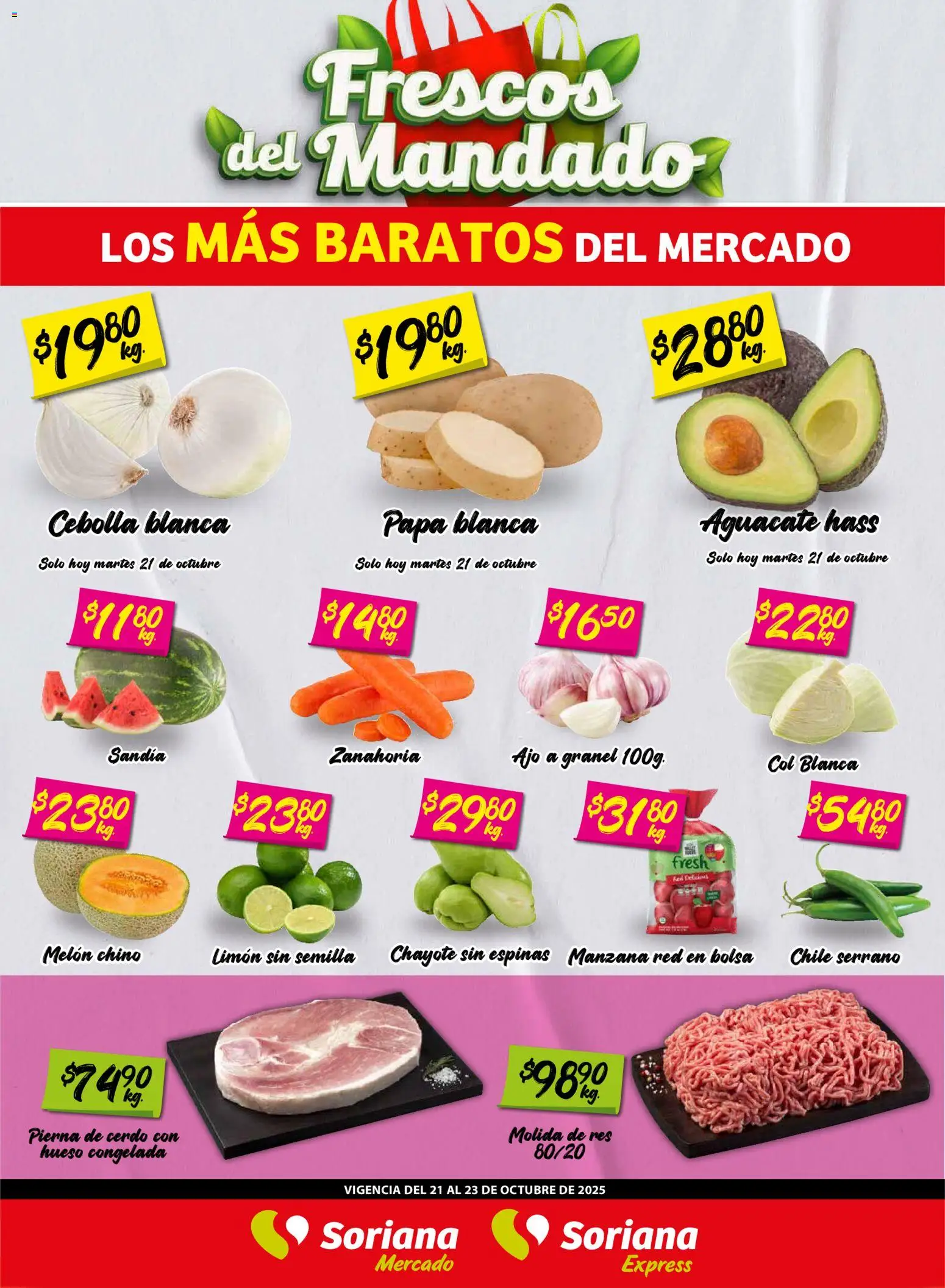 Soriana - Frescos del Mandado Mercado: Coah, Chih y Dur - página 1- válido desde 21/10/2025