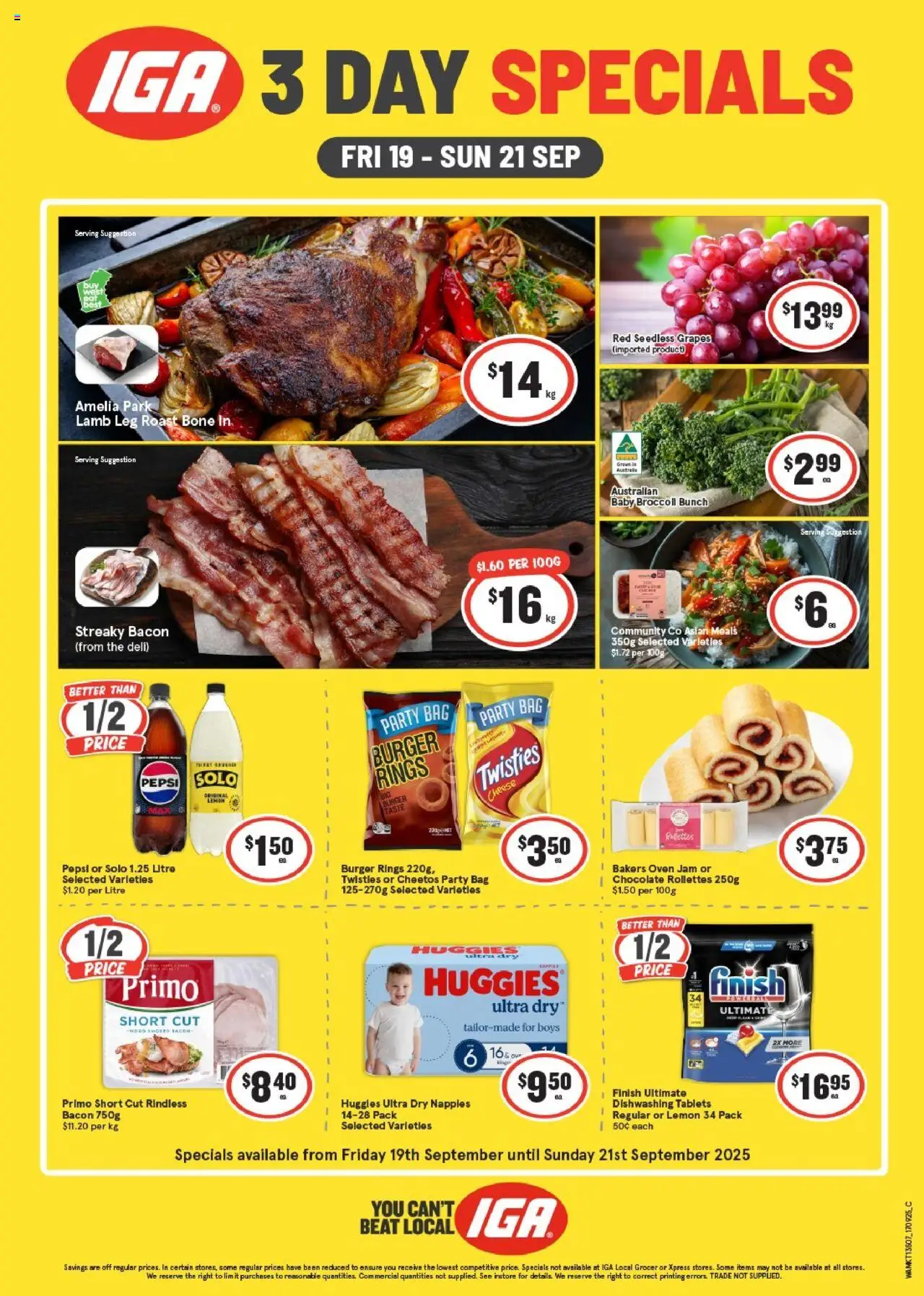 IGA - Weekend Specials - page 1- valid from 19/09/2025