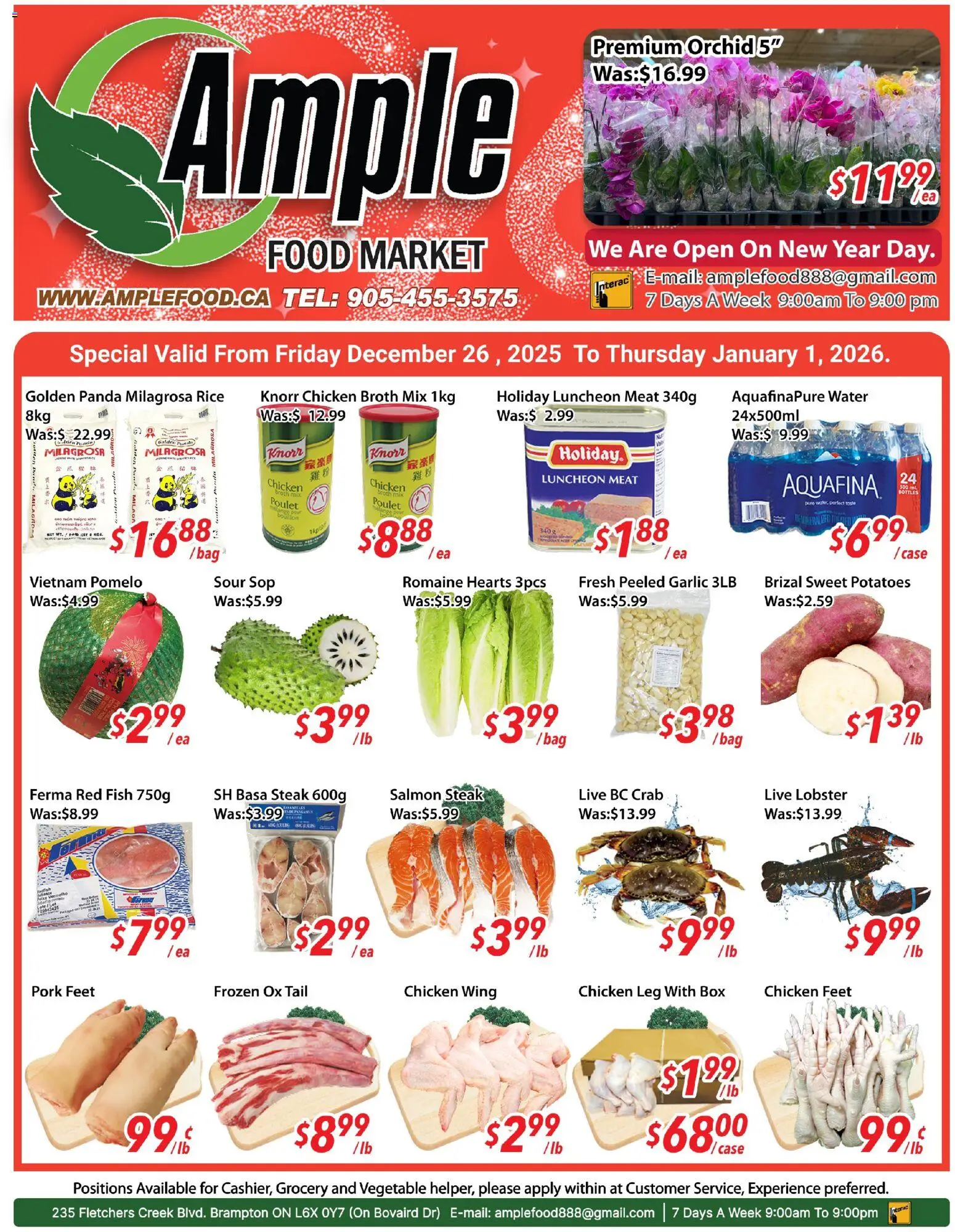 Ample Food Market weekly flyer / circulaire - page 1- valid from Dec 26, 2025