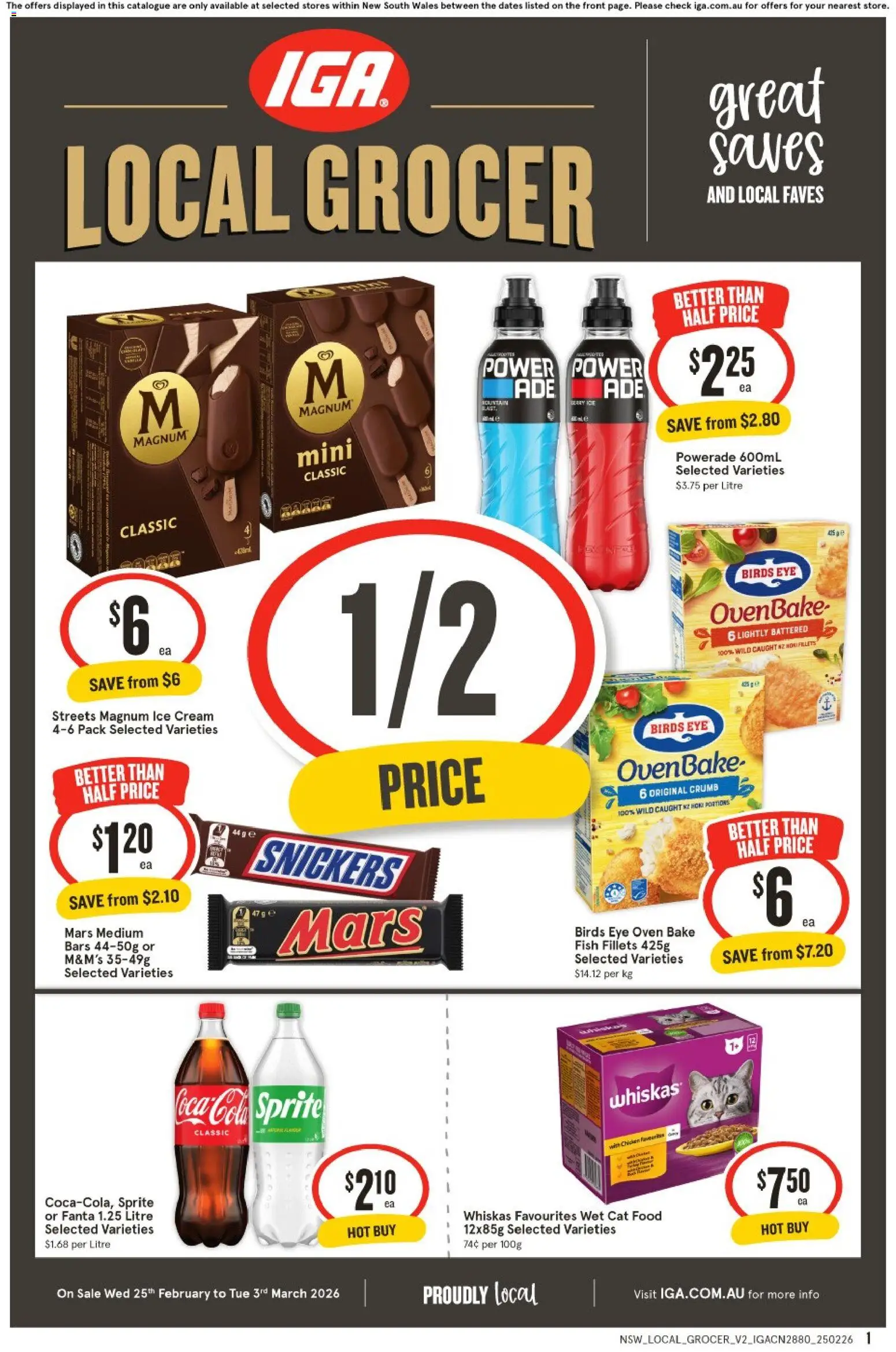 IGA Local Grocer NSW - page 1- valid from 25/02/2026