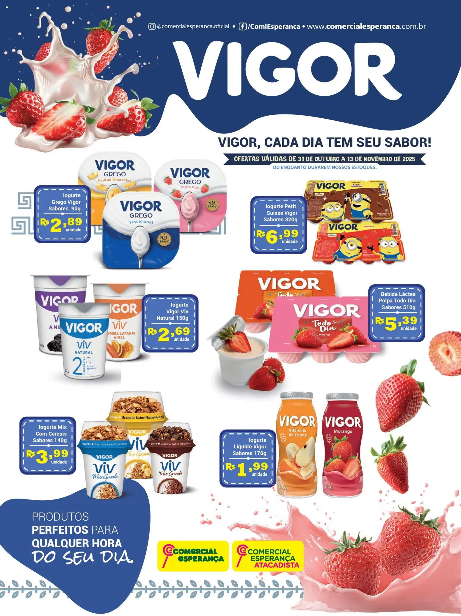 Comercial Esperança - Ofertas Vigor - página 1- válido a partir de 31/10/2025
