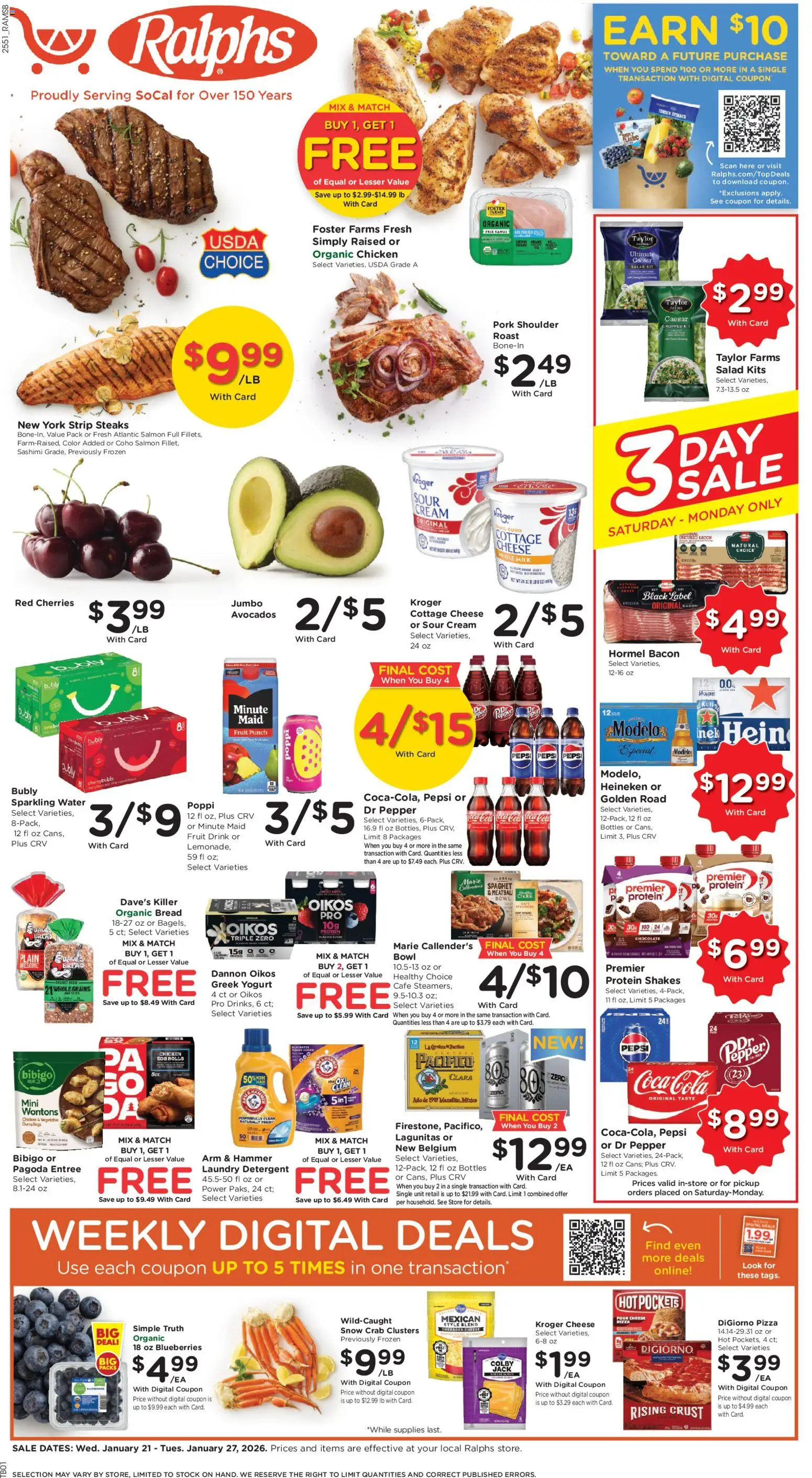 Ralphs Weekly Ad - page 1- valid from 01/21/2026