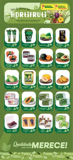 Pré-visualização Comercial Esperança ofertas Hortifruti válida a partir de 03/03/2026