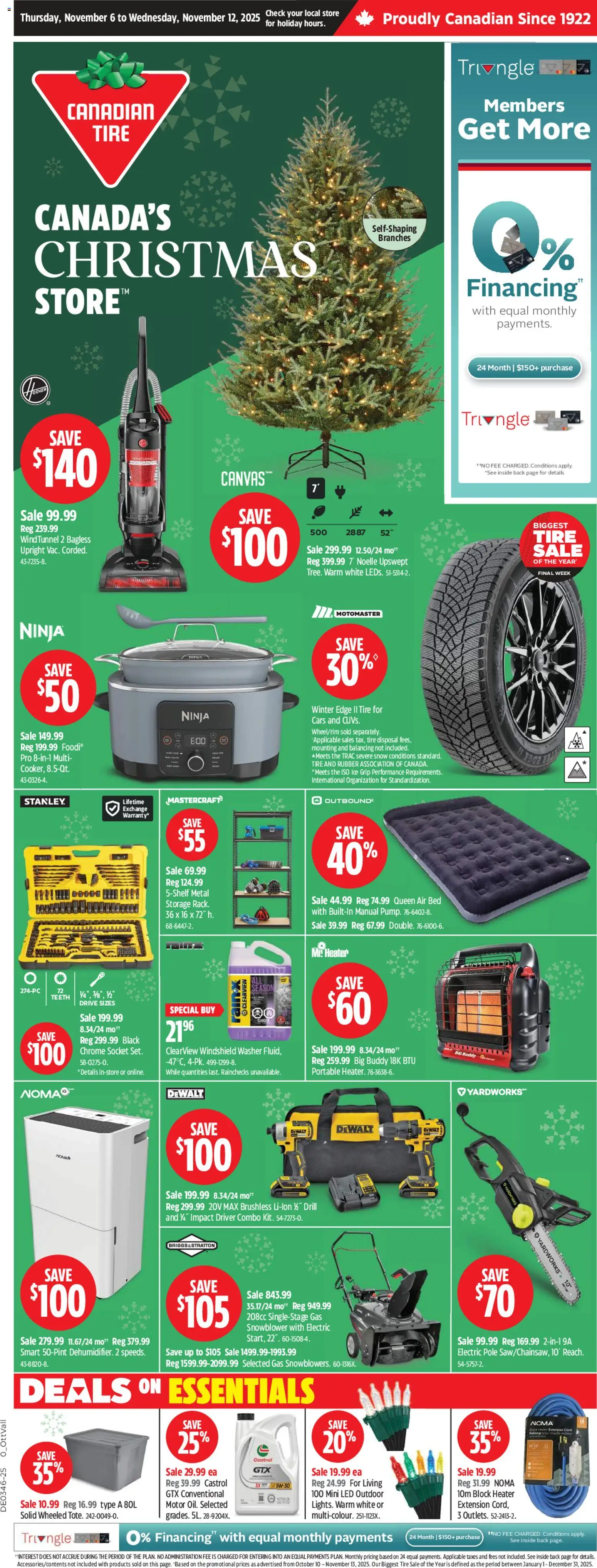 Canadian Tire weekly flyer - page 1- valid from Nov 6, 2025