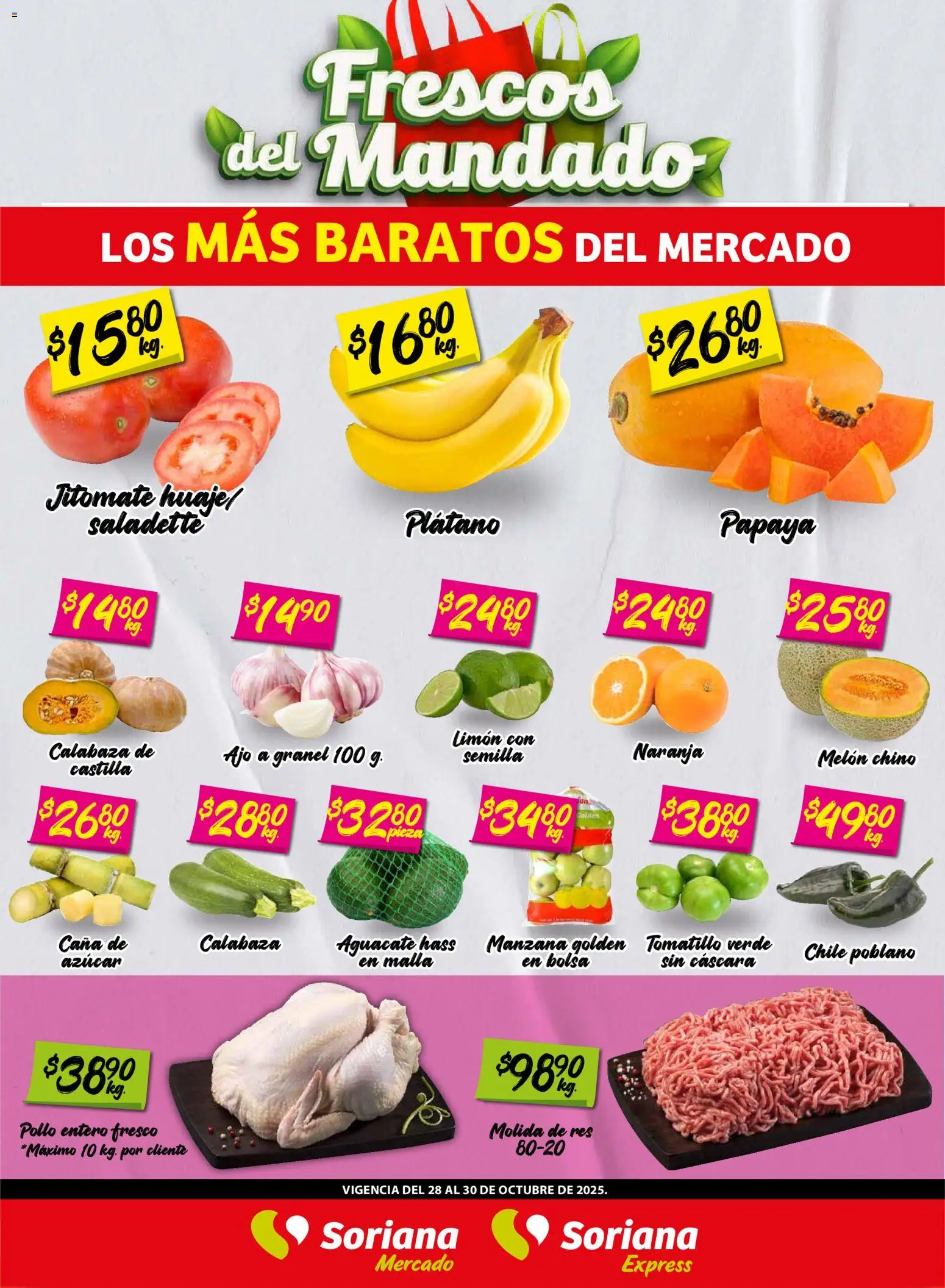 Soriana - Frescos del Mandado Mercado: Tamaulipas - página 1- válido desde 28/10/2025