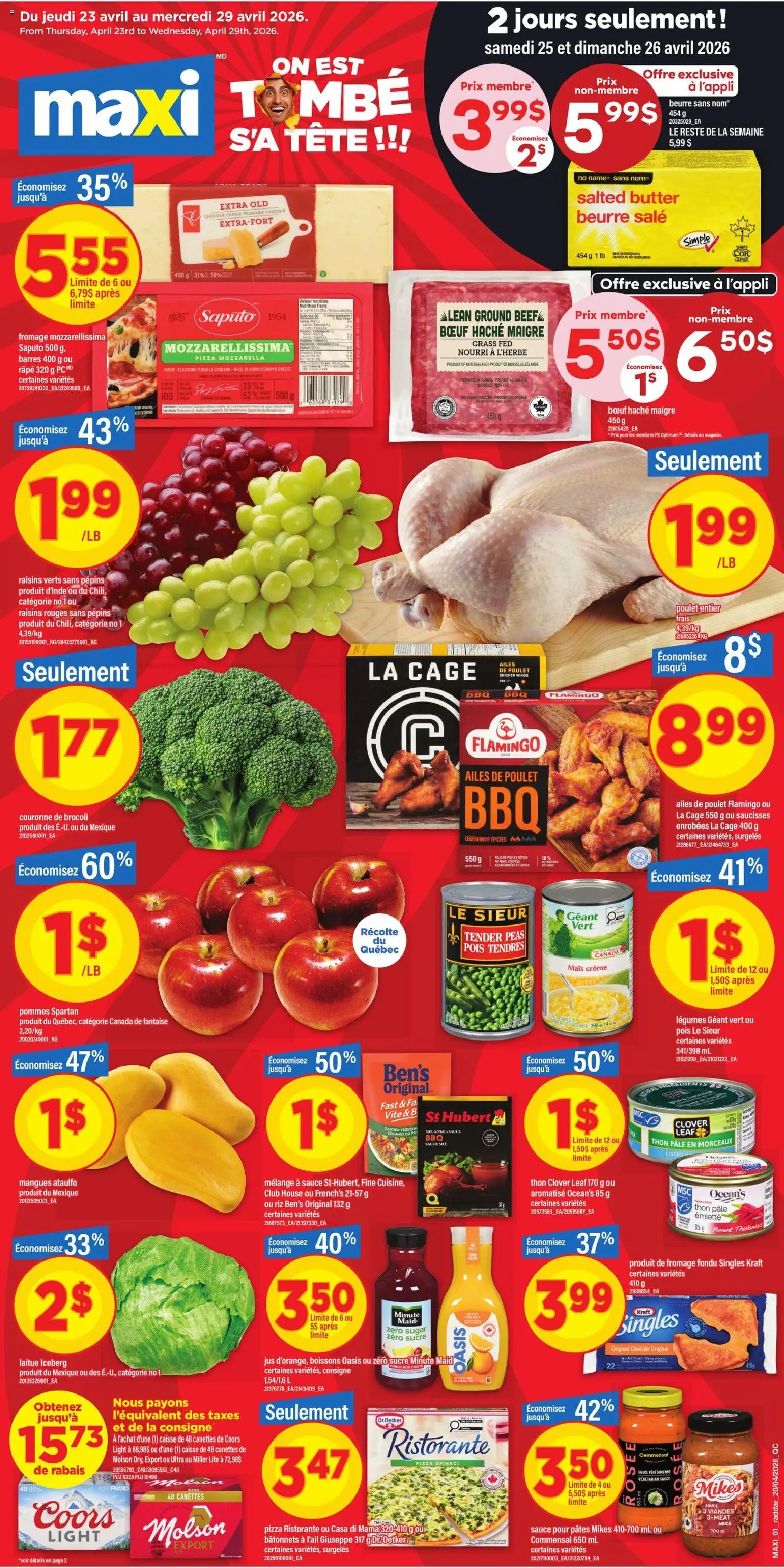 Maxi weekly flyer / circulaire - page 1- valid from Apr 23, 2026