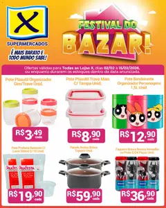 Pré-visualização X Supermercados - Ofertas Festival do Bazar válida a partir de 02/02/2026