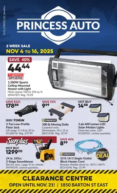 Preview Princess Auto - 2 Week Sale! valid from Nov 4, 2025