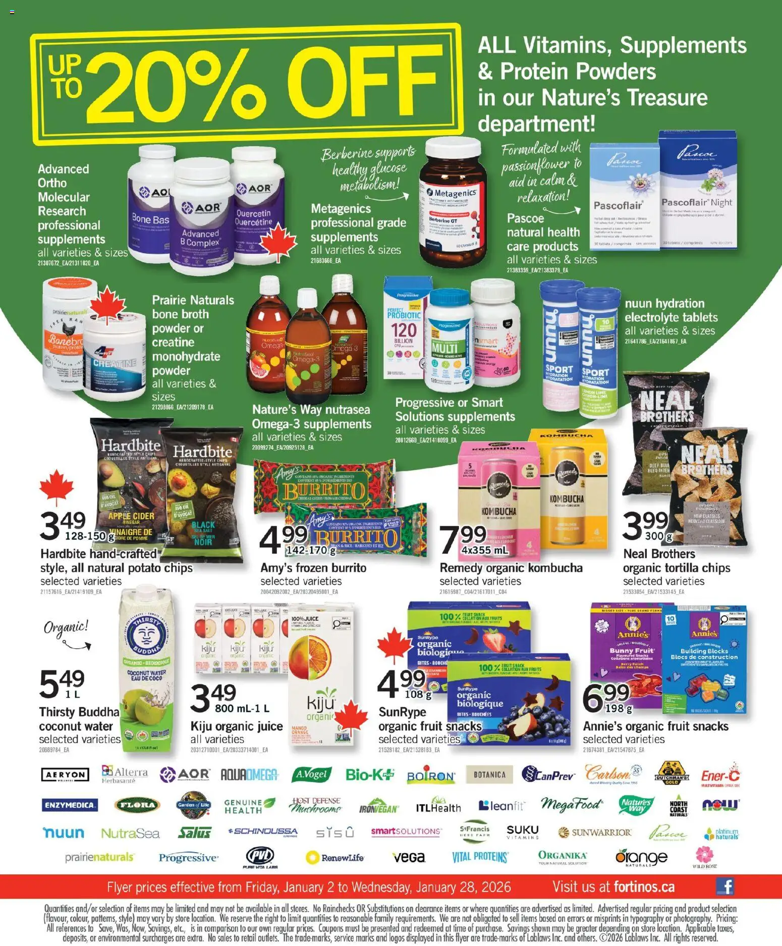 Fortinos weekly flyer / circulaire - page 16- valid from Jan 15, 2026