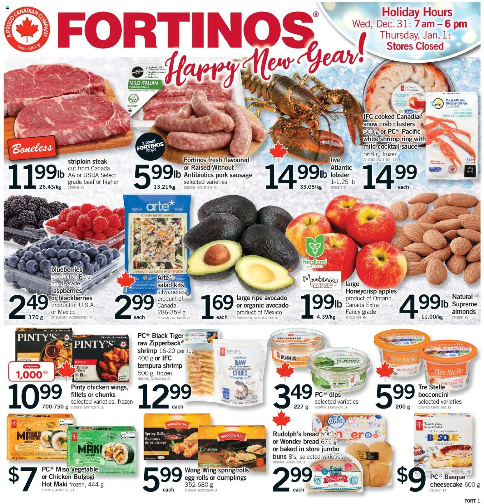 Fortinos weekly flyer / circulaire - page 1- valid from Dec 27, 2025