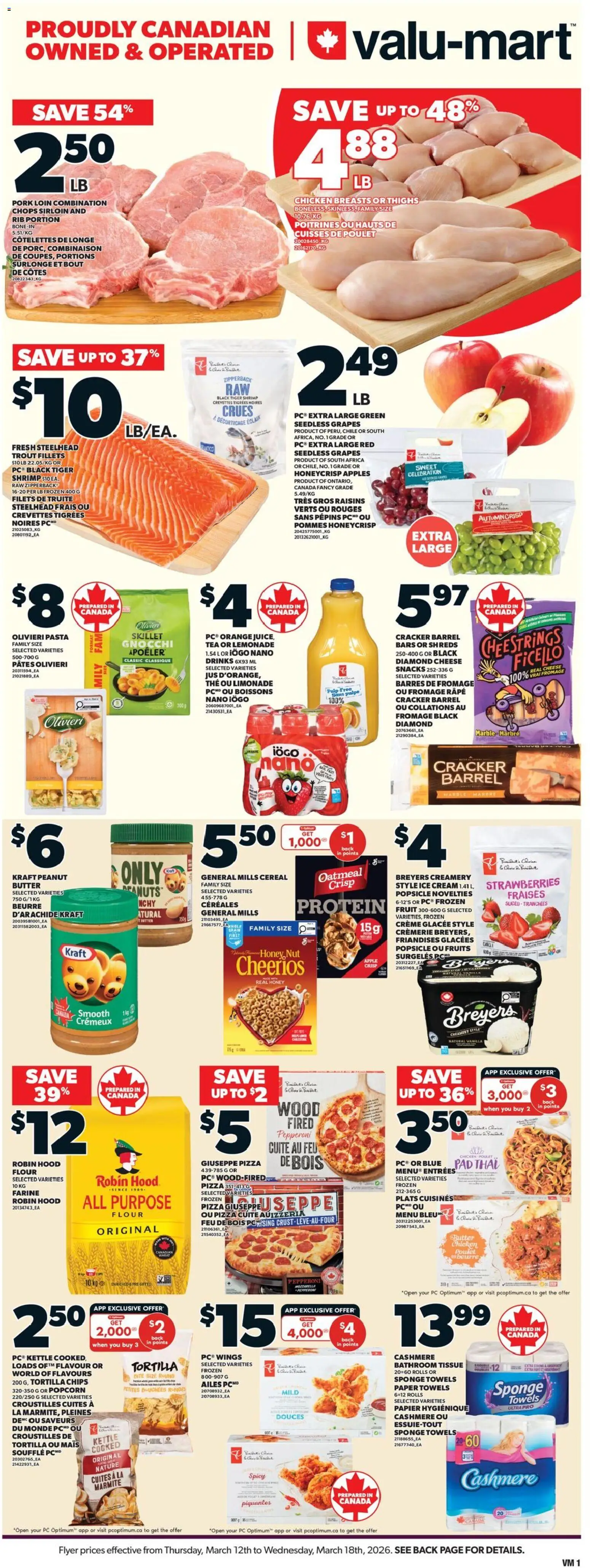 Valu Mart weekly flyer - page 1- valid from Mar 12, 2026