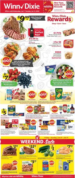 Preview Winn Dixie Weekly Ad valid from 01/07/2026