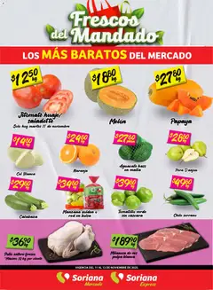 Soriana - Frescos del Mandado Mercado: Ver, Tab, Chis, Camp, Yuc y Q. Roo válido desde 11/11/2025
