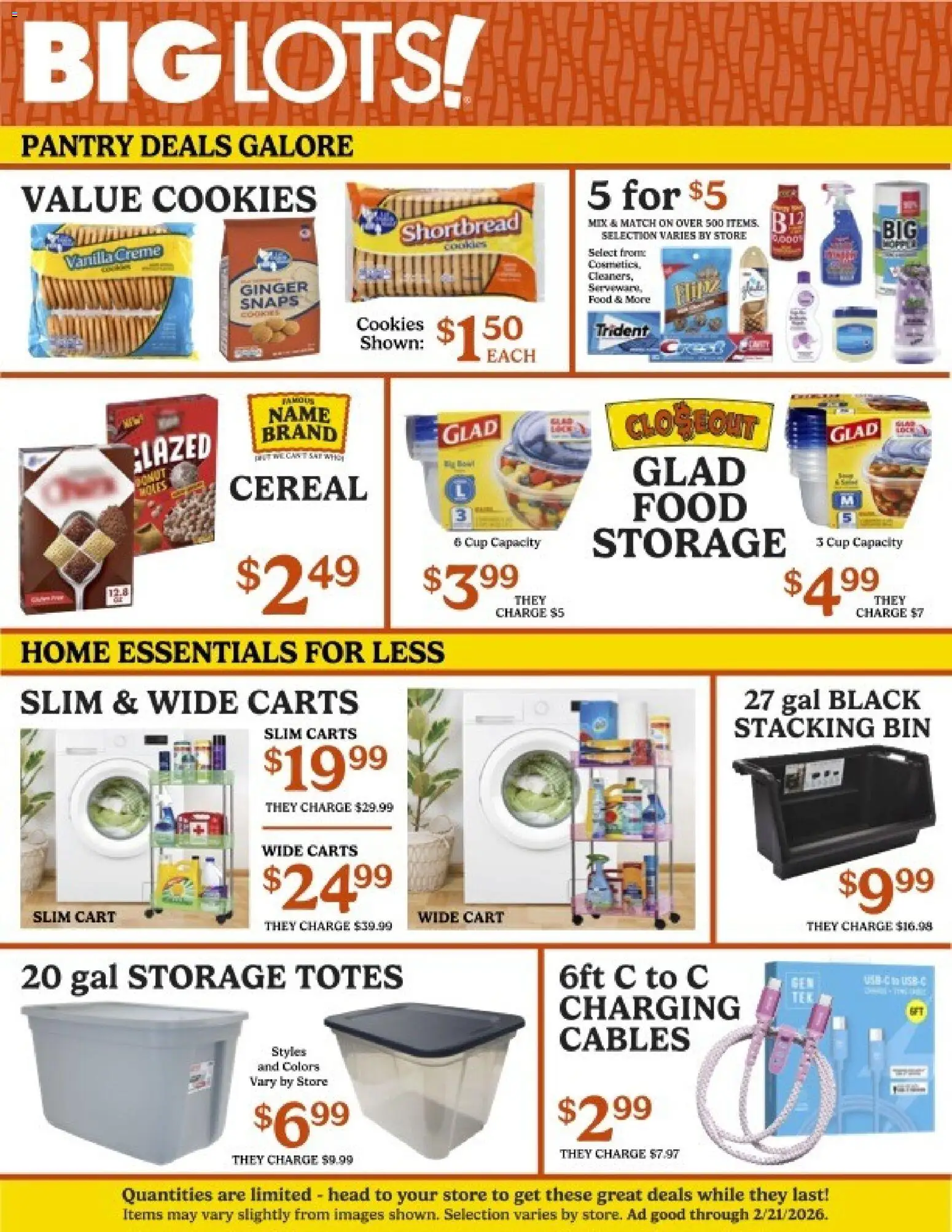 Big Lots Weekly Ad - page 1- valid from 02/14/2026