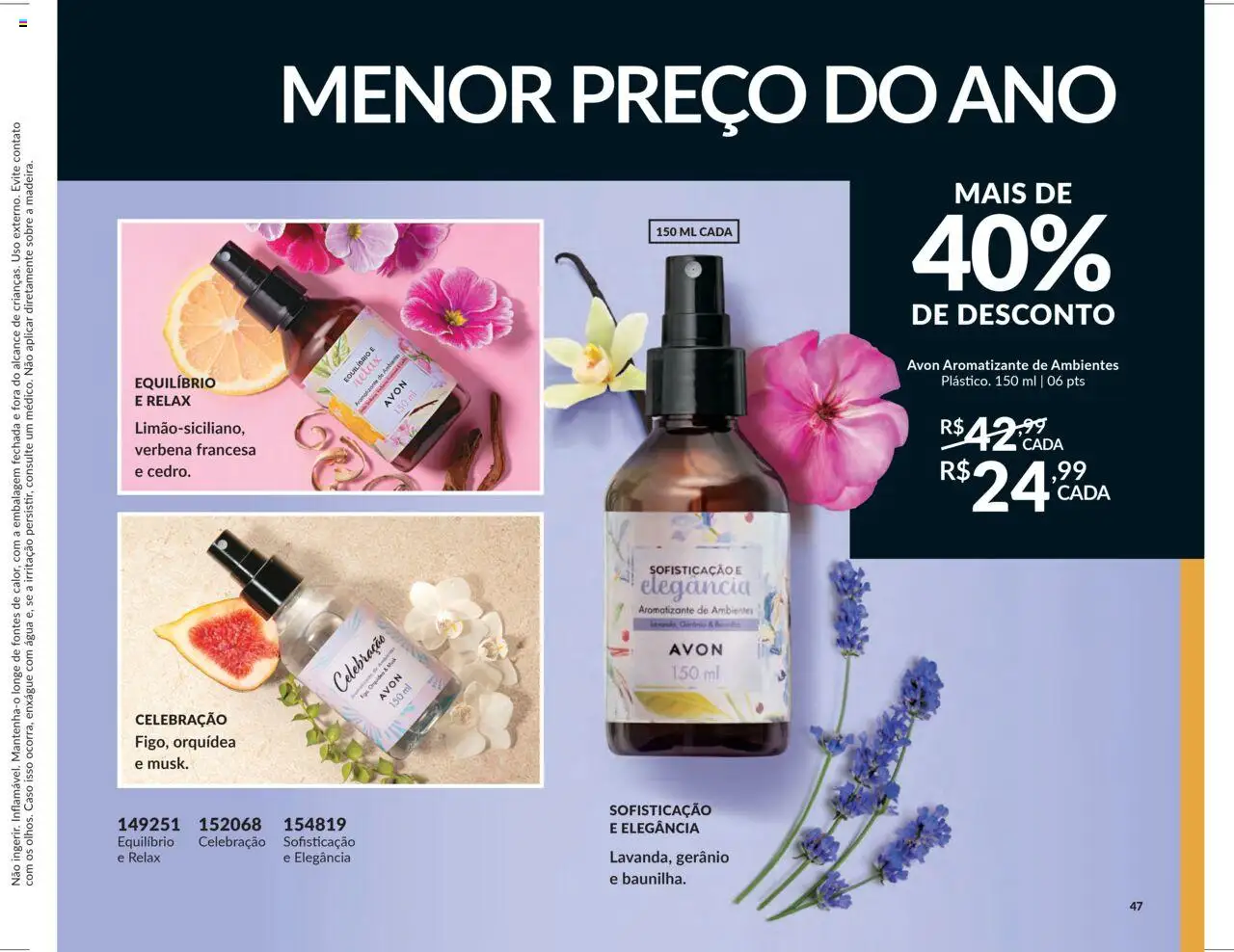 Avon - Campanha 12: Casa & Estilo - página 47- válido a partir de 08/07/2025
