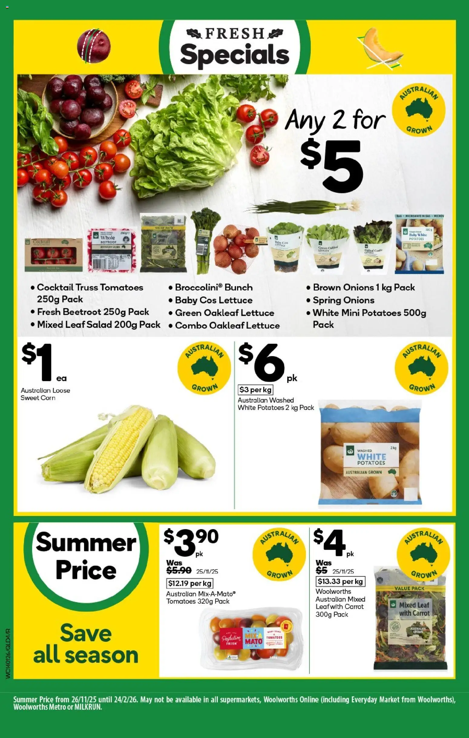 Weekly catalogue Woolworths FNQ 14/01 - page 4- valid from 14/01/2026