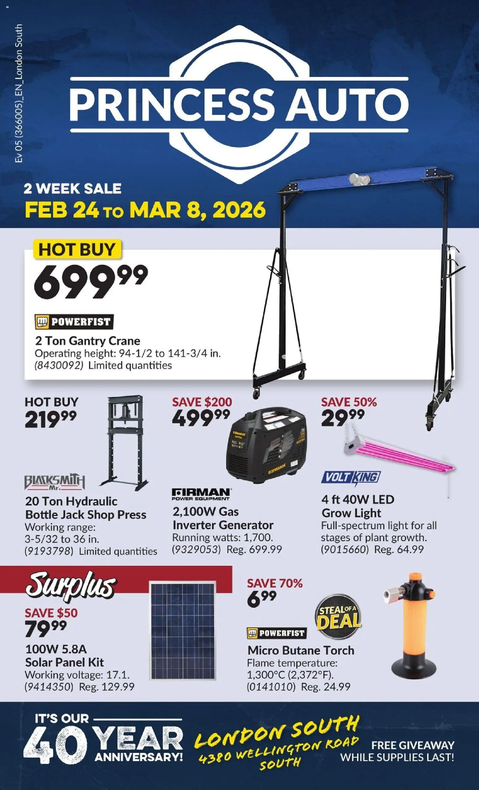 Princess Auto - 2 Week Sale! - page 1- valid from Feb 24, 2026