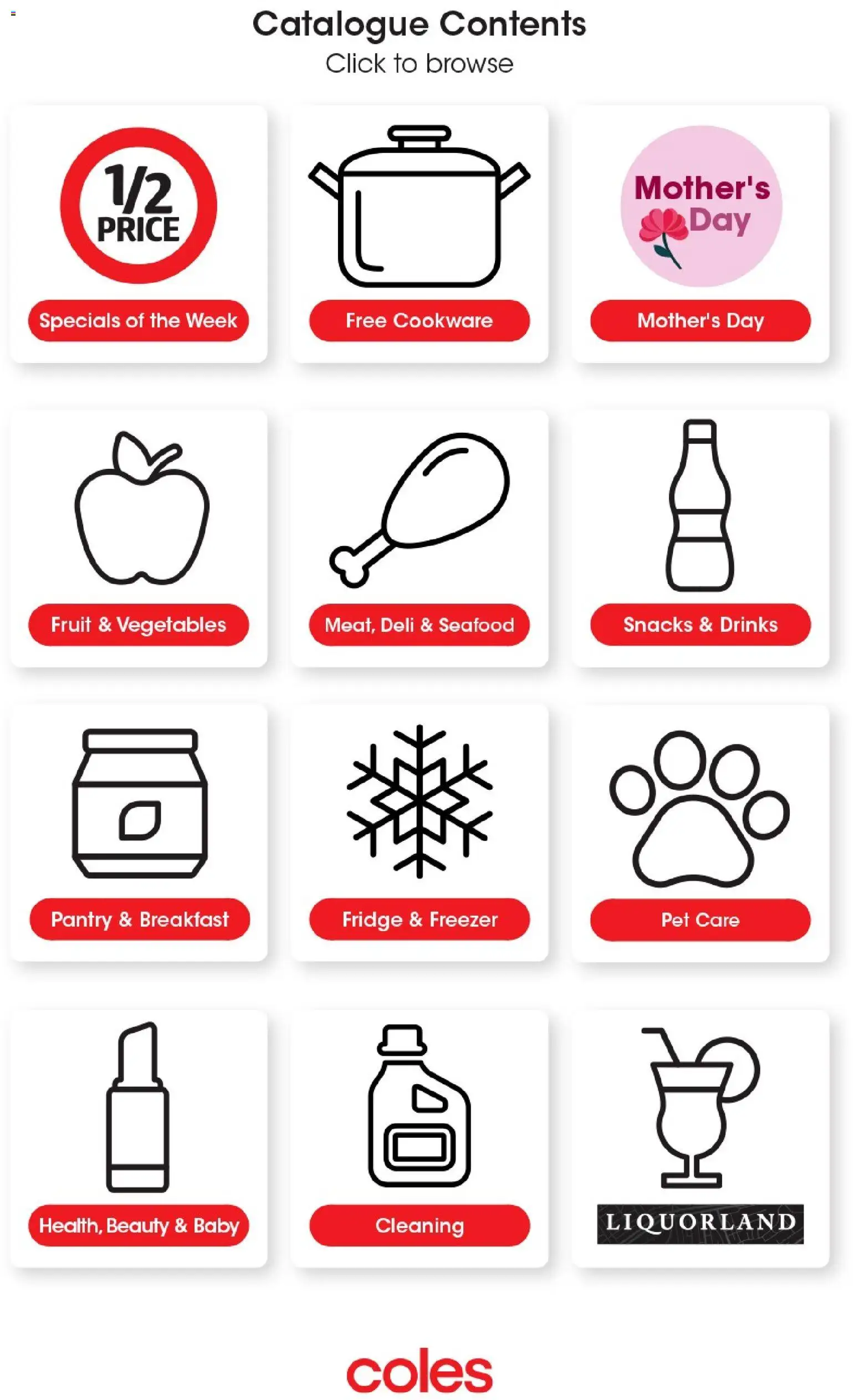 Coles catalogue  - page 52- valid from 29/04/2026