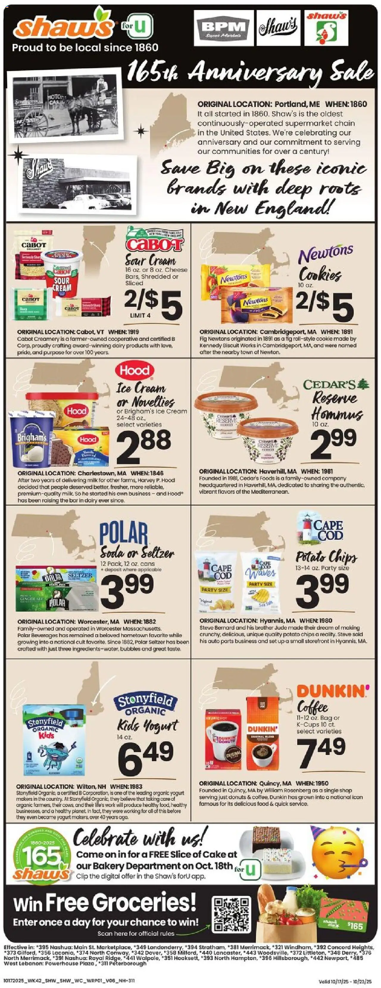 Shaw's Weekly Ad - NH - page 1- valid from 10/17/2025