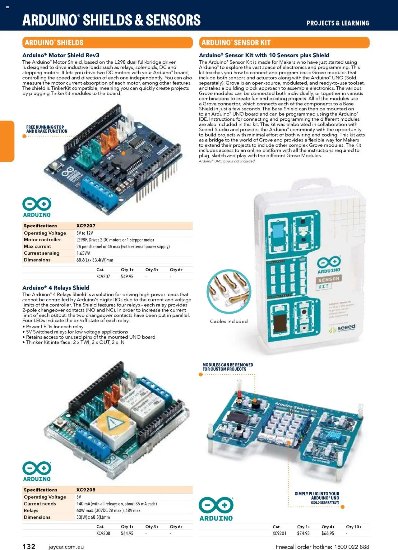 Jaycar Engineering & Scientific Catalogue 2025/2026  - page 132- valid from 09/07/2025
