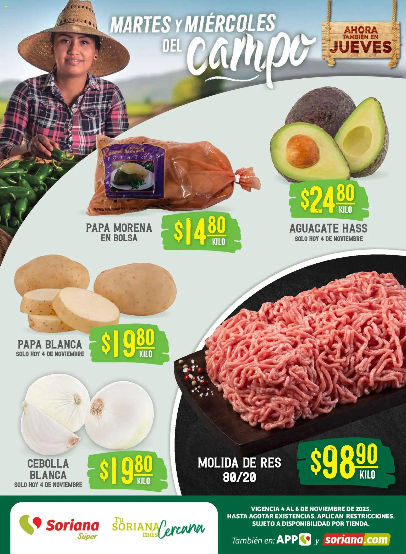 Soriana - Martes y Miércoles del Campo Súper: Chih, Delicias, Dur y Coah (excepto Saltillo) - página 1- válido desde 04/11/2025