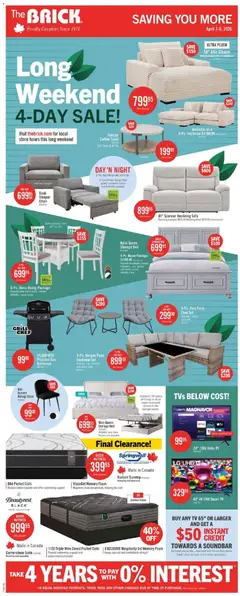 Preview The Brick weekly flyer / circulaire valid from Mar 31, 2026