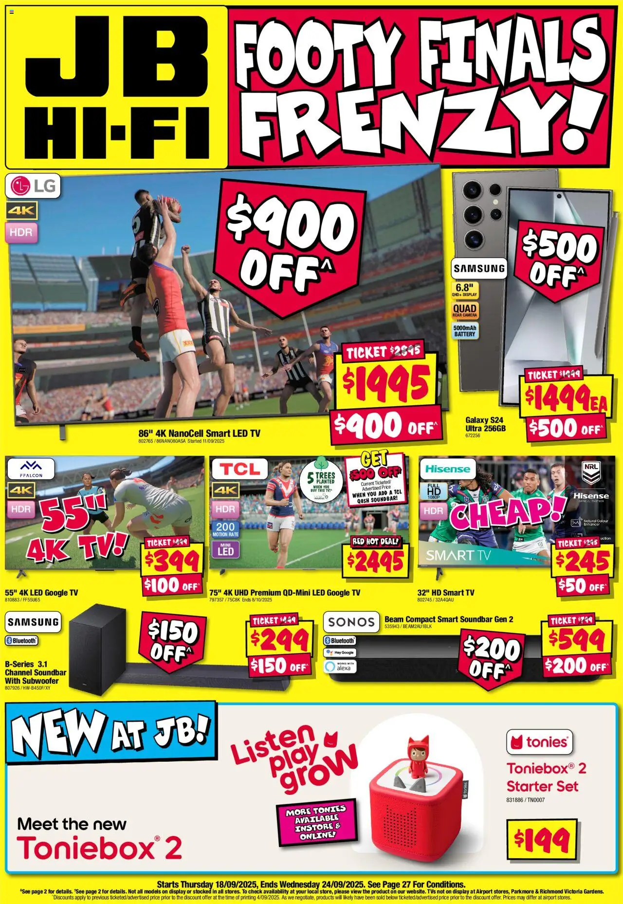 JB Hi-Fi  Catalogue  - page 1- valid from 18/09/2025