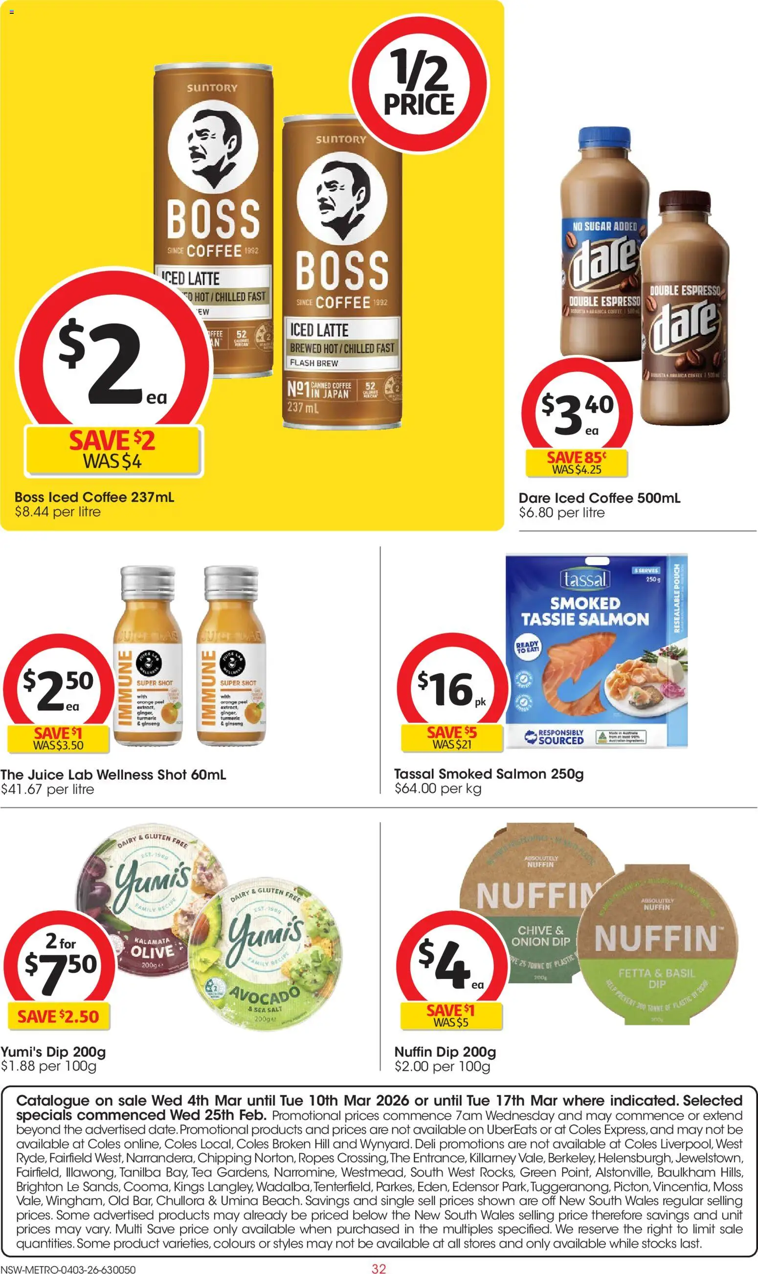 Coles catalogue  - page 32- valid from 04/03/2026