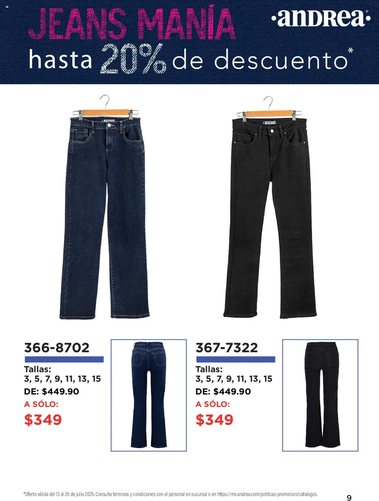 Andrea catálogo Denim Manía - página 9- válido desde 13/07/2025