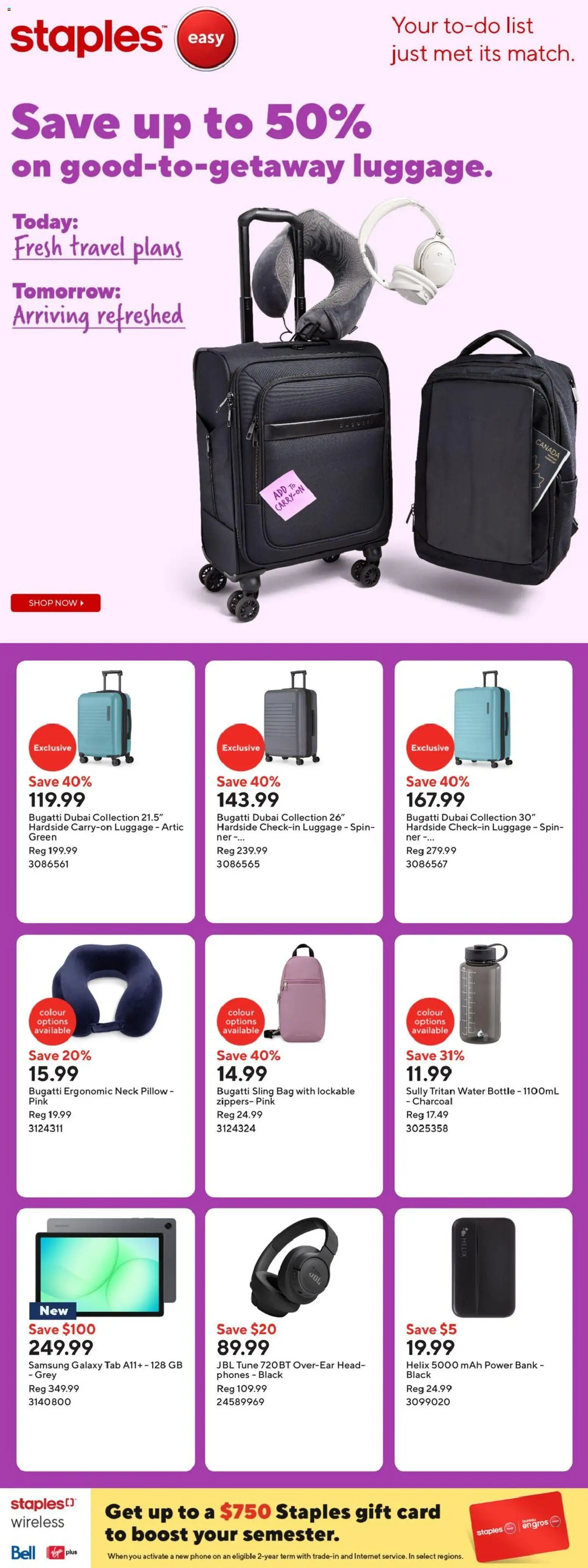 Staples weekly flyer / circulaire - page 1- valid from Jan 23, 2026