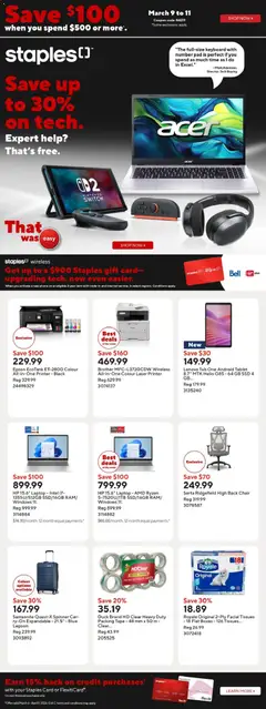 Preview Staples weekly flyer / circulaire valid from Mar 6, 2026