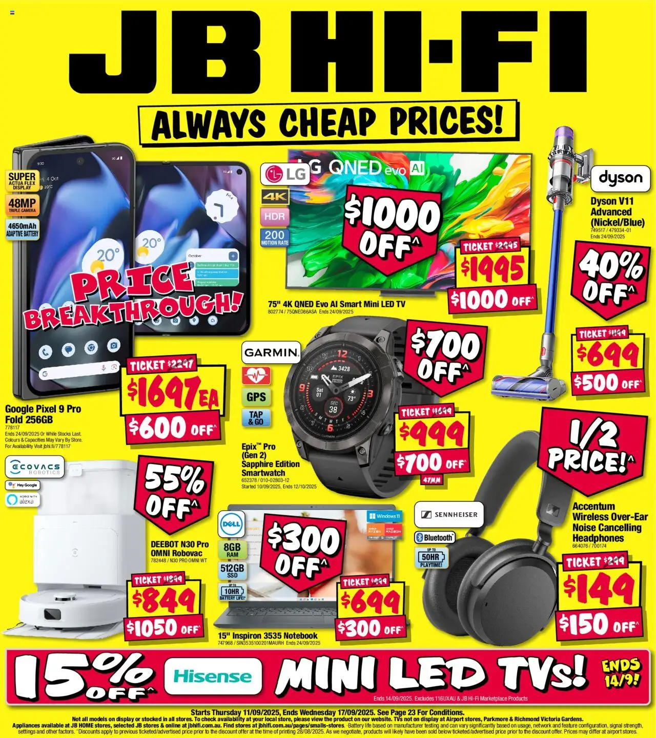 JB Hi-Fi  Catalogue  - page 1- valid from 11/09/2025