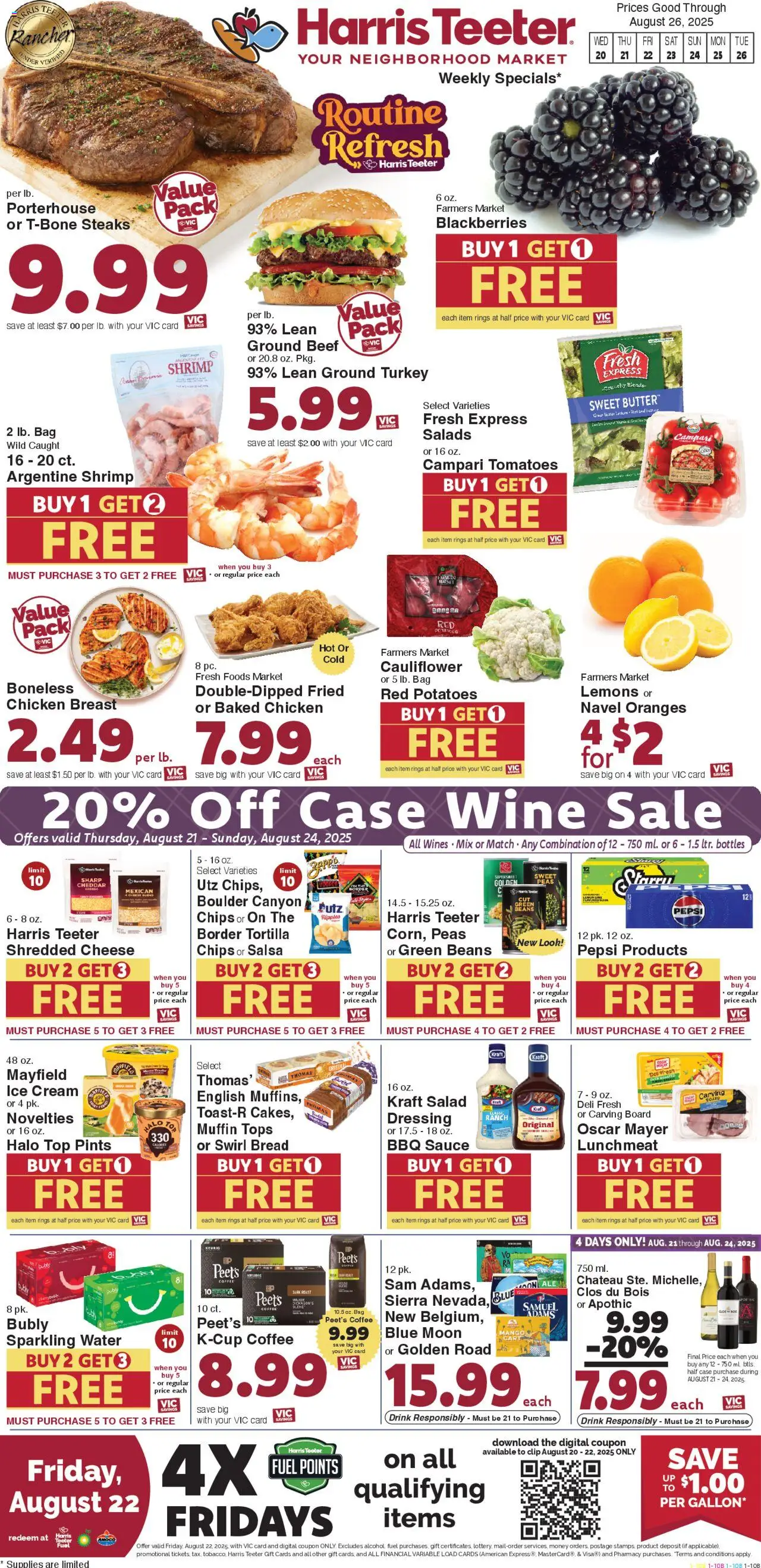 Harris Teeter Weekly Ad - SC - page 1- valid from 08/20/2025