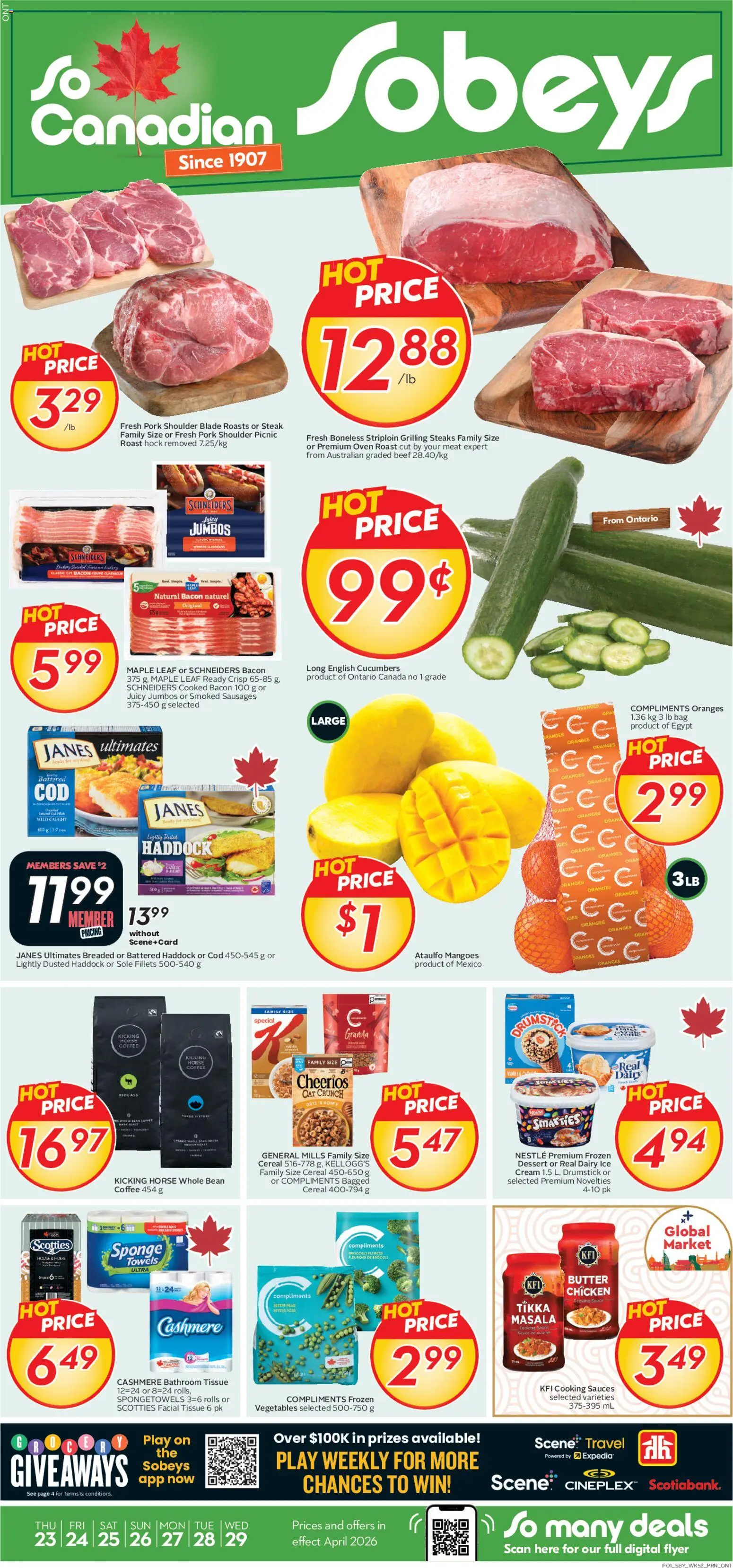 Sobeys weekly flyer / circulaire - page 1- valid from Apr 23, 2026