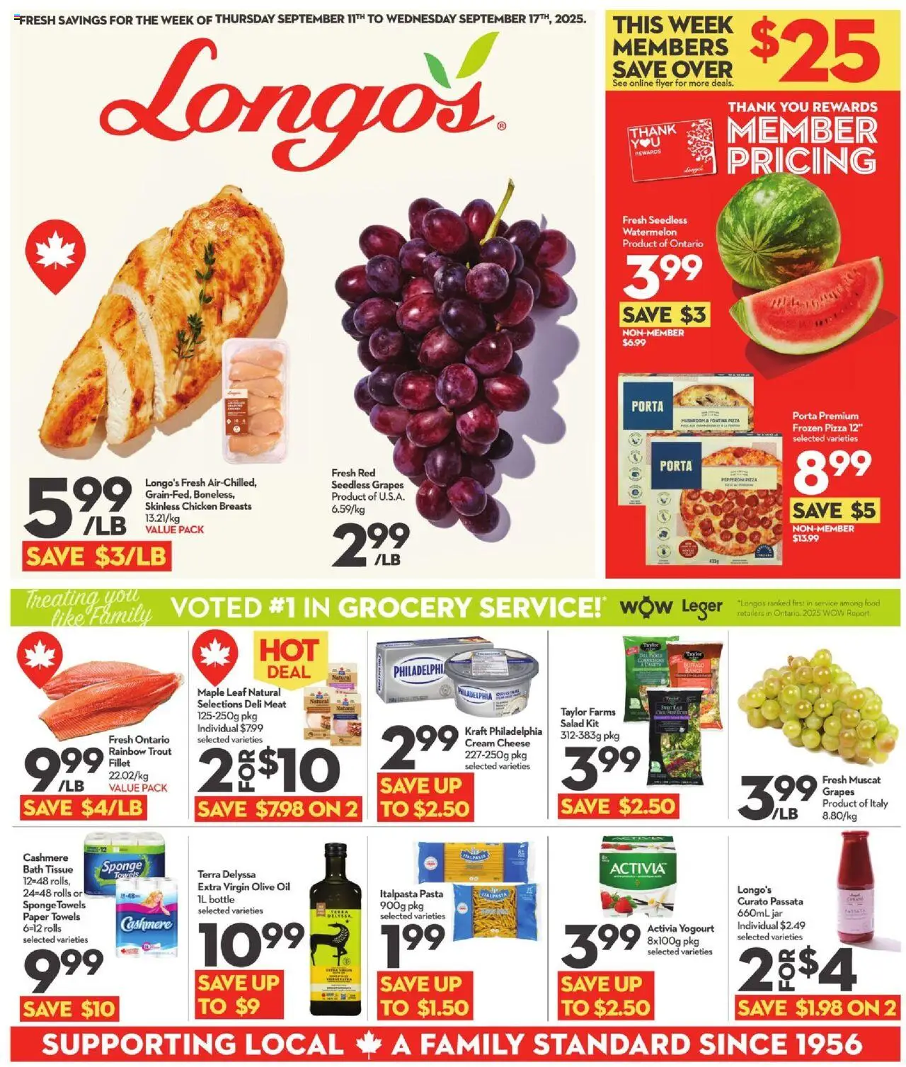 Longo's weekly flyer / circulaire - page 1- valid from Sep 11, 2025