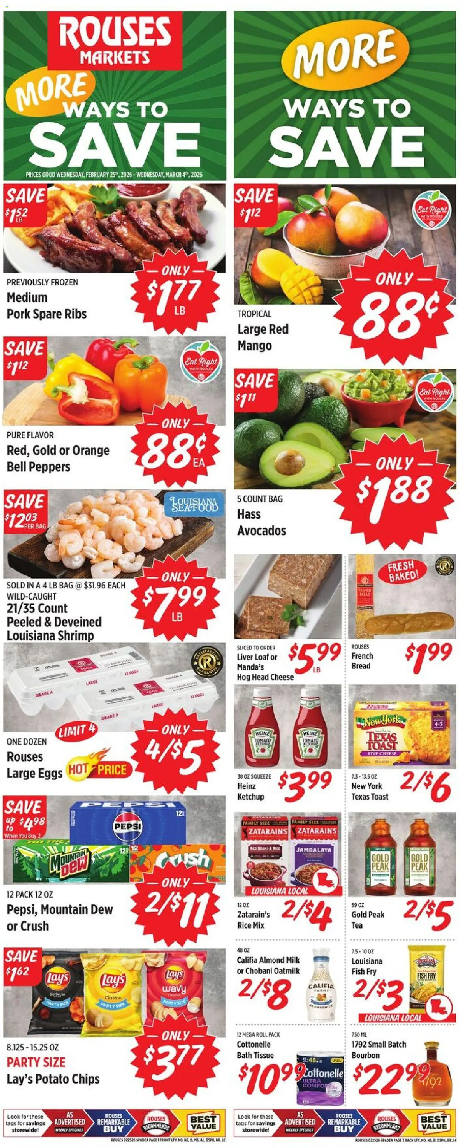 Rouses Weekly Ad - page 1- valid from 02/25/2026