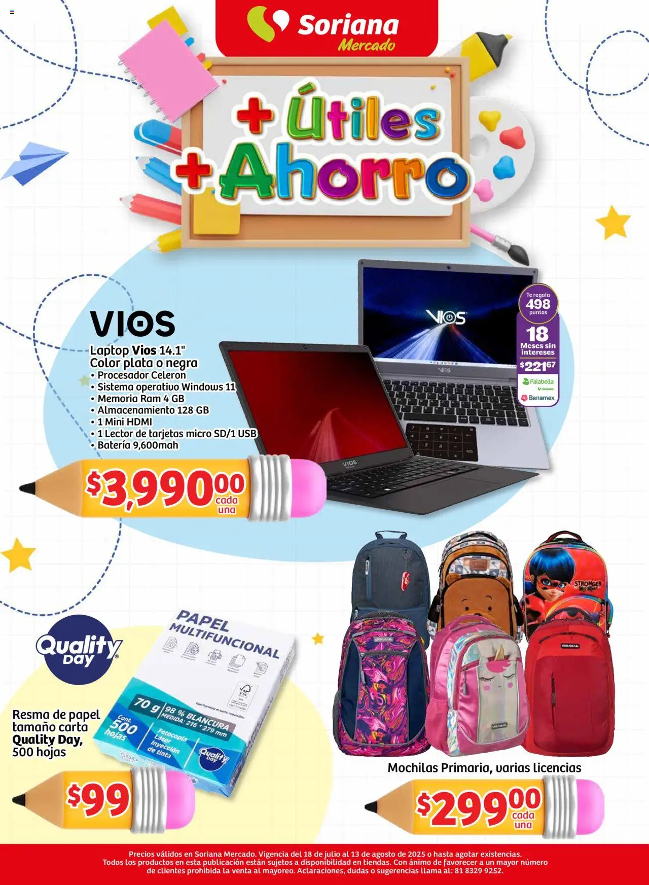 Soriana - Más Útiles más Ahorro Mercado Nacional - página 1- válido desde 18/07/2025