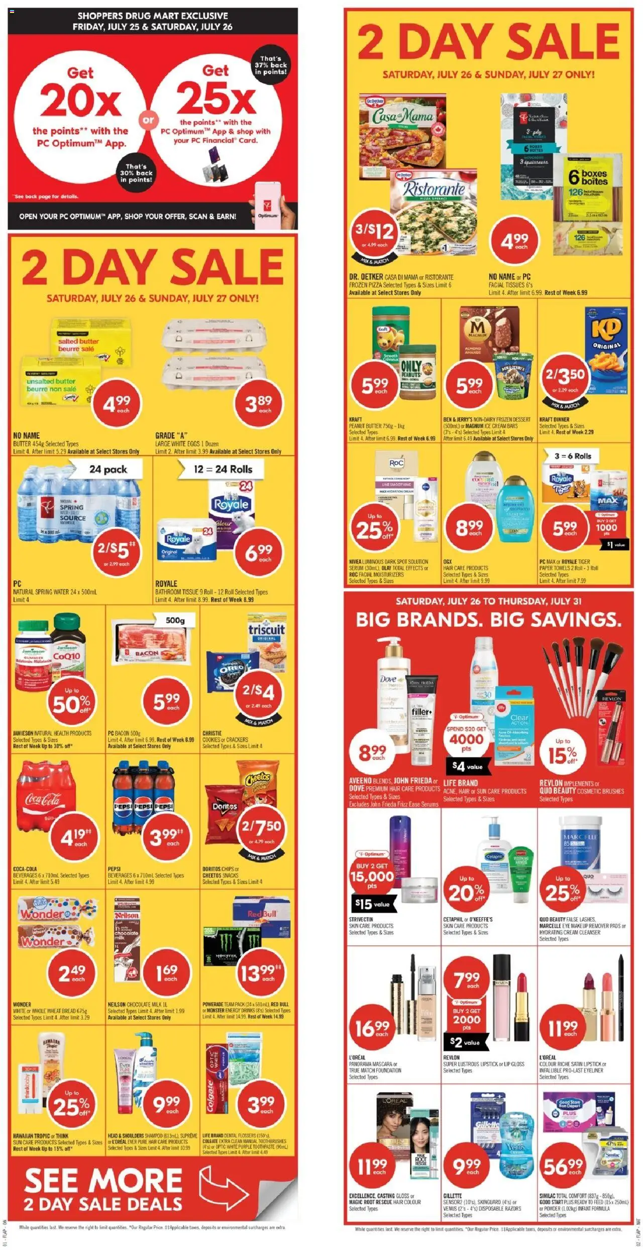 Shoppers weekly flyer / circulaire - page 1- valid from Jul 26, 2025